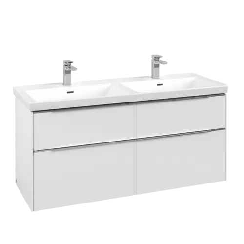 Bild von VILLEROY BOCH Subway 3.0 Waschbeckenunterschrank, 4 Auszüge, 1272 x 576 x 478 mm, Pure White #C56800VF