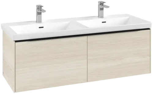 Bild von VILLEROY BOCH Subway 3.0 Waschbeckenunterschrank, mit Beleuchtung, 2 Auszüge, 1272 x 429 x 478 mm, White Oak #C567L1AA
