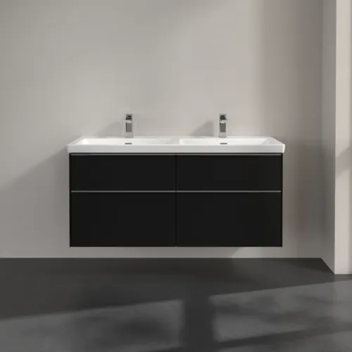 Bild von VILLEROY BOCH Subway 3.0 Waschbeckenunterschrank, 4 Auszüge, 1272 x 576 x 478 mm, Volcano Black #C56800VL