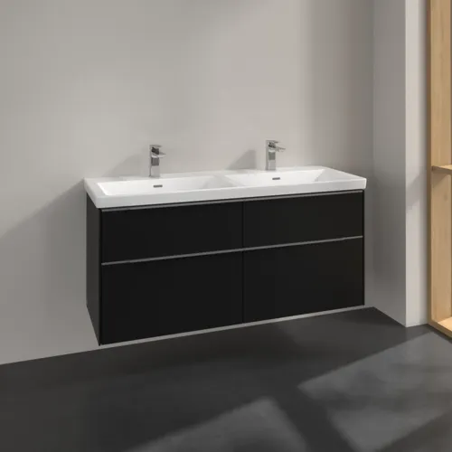 Bild von VILLEROY BOCH Subway 3.0 Waschbeckenunterschrank, 4 Auszüge, 1272 x 576 x 478 mm, Volcano Black #C56800VL