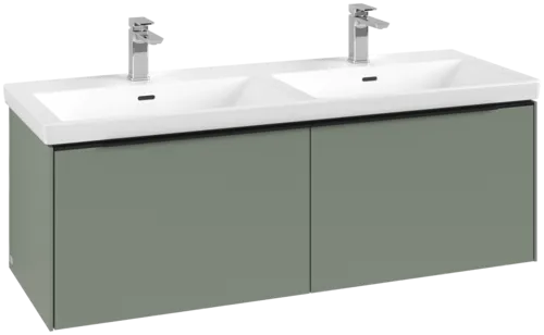 Bild von VILLEROY BOCH Subway 3.0 Waschbeckenunterschrank, mit Beleuchtung, 2 Auszüge, 1272 x 429 x 478 mm, Soft Green #C567L1AF