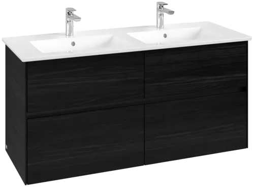 Bild von VILLEROY BOCH Collaro Waschbeckenunterschrank, 4 Auszüge, 1261 x 610 x 480 mm, Black Oak #C14700AB