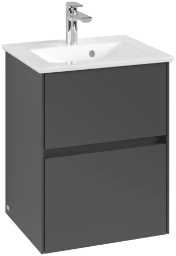 Bild von VILLEROY BOCH Collaro Waschbeckenunterschrank, mit Beleuchtung, 2 Auszüge, 472 x 610 x 404 mm, Graphite #C141B0VR