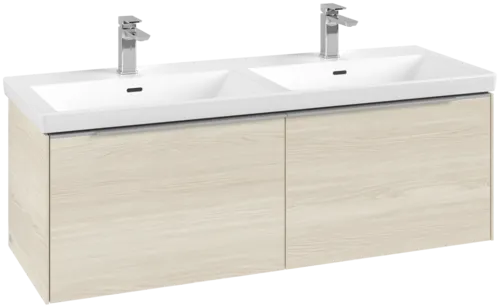 Bild von VILLEROY BOCH Subway 3.0 Waschbeckenunterschrank, mit Beleuchtung, 2 Auszüge, 1272 x 429 x 478 mm, White Oak #C567L0AA