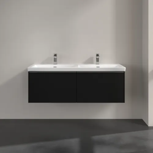 Bild von VILLEROY BOCH Subway 3.0 Waschbeckenunterschrank, 2 Auszüge, 1272 x 429 x 478 mm, Volcano Black #C56700VL