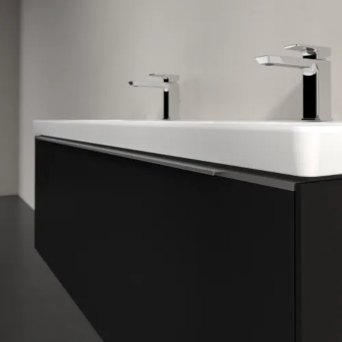 Bild von VILLEROY BOCH Subway 3.0 Waschbeckenunterschrank, 2 Auszüge, 1272 x 429 x 478 mm, Volcano Black #C56700VL
