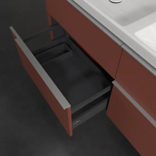 Bild von VILLEROY BOCH Subway 3.0 Waschbeckenunterschrank, 4 Auszüge, 1272 x 576 x 478 mm, Wine Red #C56800AH