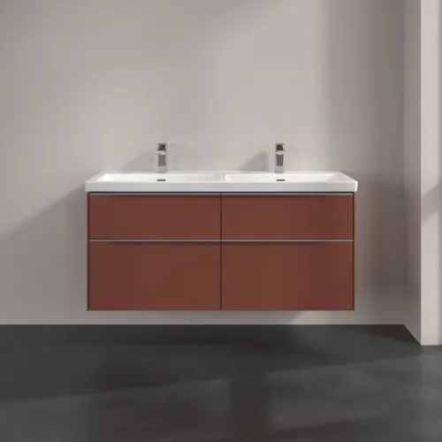 Bild von VILLEROY BOCH Subway 3.0 Waschbeckenunterschrank, 4 Auszüge, 1272 x 576 x 478 mm, Wine Red #C56800AH