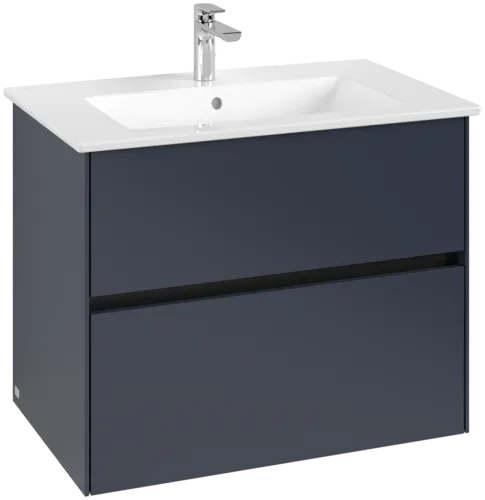Bild von VILLEROY BOCH Collaro Waschbeckenunterschrank, mit Beleuchtung, 2 Auszüge, 761 x 610 x 480 mm, Marine Blue #C144B0VQ