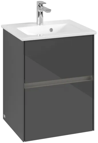 Bild von VILLEROY BOCH Collaro Waschbeckenunterschrank, mit Beleuchtung, 2 Auszüge, 472 x 610 x 404 mm, Glossy Grey #C141B0FP