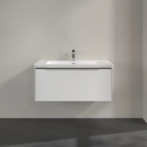 Bild von VILLEROY BOCH Subway 3.0 Waschbeckenunterschrank, mit Beleuchtung, 1 Auszug, 973 x 429 x 478 mm, Pure White #C569L0VF