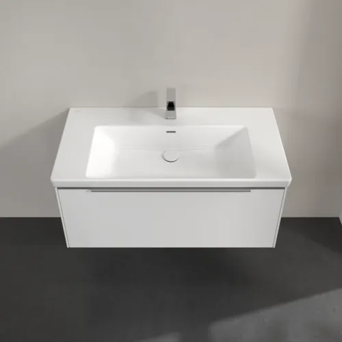 Bild von VILLEROY BOCH Subway 3.0 Waschbeckenunterschrank, mit Beleuchtung, 1 Auszug, 973 x 429 x 478 mm, Pure White #C569L0VF