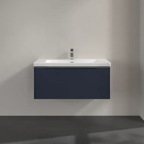 Picture of VILLEROY BOCH Subway 3.0 Vanity unit, with lighting, 1 pull-out compartment, 973 x 429 x 478 mm, Marine Blue #C569L0VQ