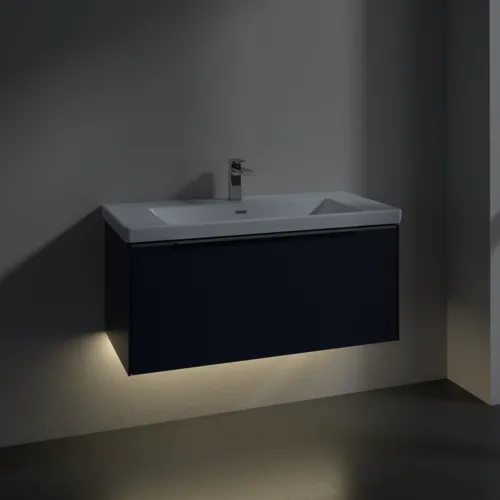 Picture of VILLEROY BOCH Subway 3.0 Vanity unit, with lighting, 1 pull-out compartment, 973 x 429 x 478 mm, Marine Blue #C569L0VQ