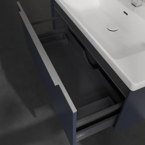 Picture of VILLEROY BOCH Subway 3.0 Vanity unit, with lighting, 1 pull-out compartment, 973 x 429 x 478 mm, Marine Blue #C569L0VQ