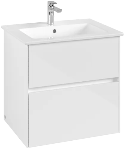 Bild von VILLEROY BOCH Collaro Waschbeckenunterschrank, 2 Auszüge, 611 x 610 x 480 mm, Glossy White #C14300DH