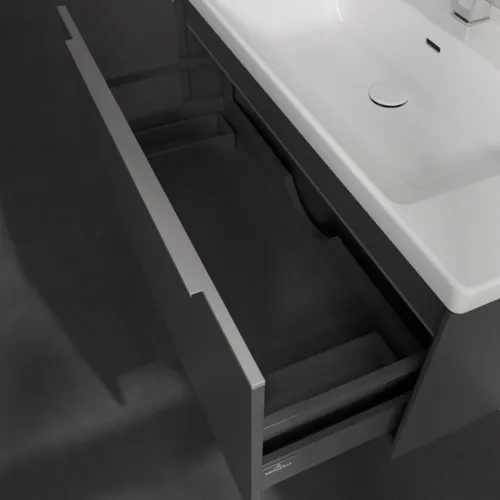 Bild von VILLEROY BOCH Subway 3.0 Waschbeckenunterschrank, mit Beleuchtung, 1 Auszug, 973 x 429 x 478 mm, Graphite #C569L0VR
