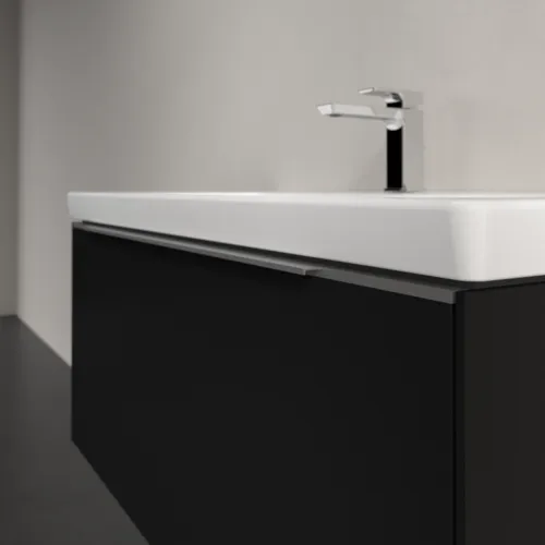 Bild von VILLEROY BOCH Subway 3.0 Waschbeckenunterschrank, mit Beleuchtung, 1 Auszug, 973 x 429 x 478 mm, Volcano Black #C569L0VL