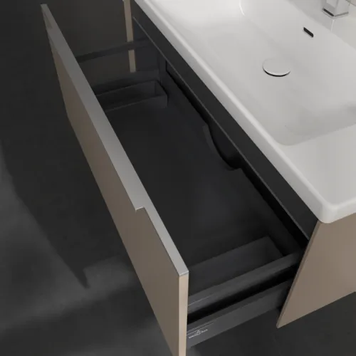 Bild von VILLEROY BOCH Subway 3.0 Waschbeckenunterschrank, mit Beleuchtung, 1 Auszug, 973 x 429 x 478 mm, Taupe #C569L0VM