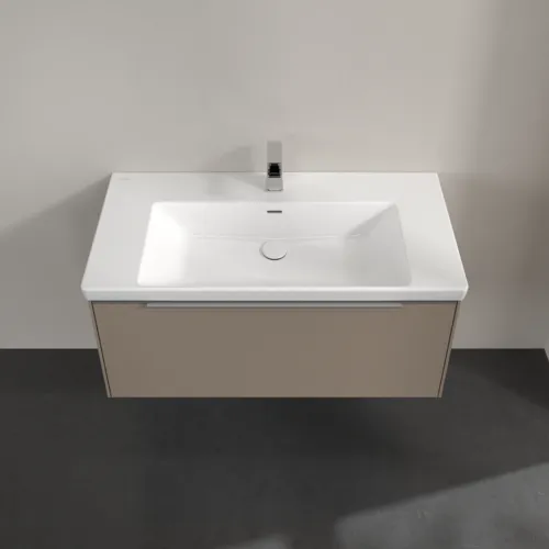 Bild von VILLEROY BOCH Subway 3.0 Waschbeckenunterschrank, mit Beleuchtung, 1 Auszug, 973 x 429 x 478 mm, Taupe #C569L0VM
