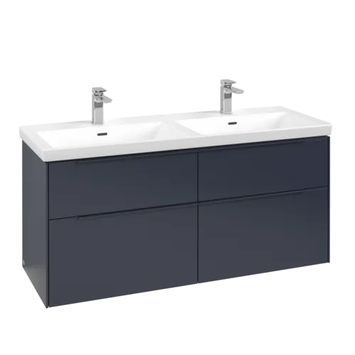 Bild von VILLEROY BOCH Subway 3.0 Waschbeckenunterschrank, mit Beleuchtung, 4 Auszüge, 1272 x 576 x 478 mm, Marine Blue #C568L2VQ