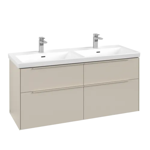 Bild von VILLEROY BOCH Subway 3.0 Waschbeckenunterschrank, mit Beleuchtung, 4 Auszüge, 1272 x 576 x 478 mm, Cashmere Grey #C568L2VN