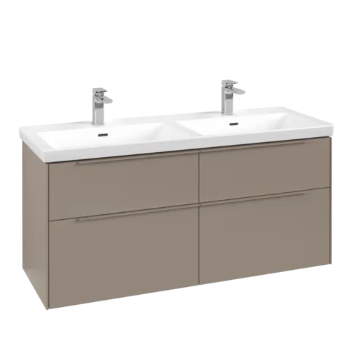 Bild von VILLEROY BOCH Subway 3.0 Waschbeckenunterschrank, mit Beleuchtung, 4 Auszüge, 1272 x 576 x 478 mm, Taupe #C568L2VM