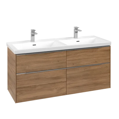 Bild von VILLEROY BOCH Subway 3.0 Waschbeckenunterschrank, mit Beleuchtung, 4 Auszüge, 1272 x 576 x 478 mm, Kansas Oak #C568L0RH