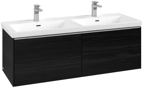 Bild von VILLEROY BOCH Subway 3.0 Waschbeckenunterschrank, 2 Auszüge, 1272 x 429 x 478 mm, Black Oak #C56700AB