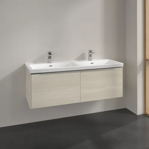 Bild von VILLEROY BOCH Subway 3.0 Waschbeckenunterschrank, 2 Auszüge, 1272 x 429 x 478 mm, White Oak #C56700AA