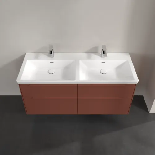 Bild von VILLEROY BOCH Subway 3.0 Waschbeckenunterschrank, 4 Auszüge, 1272 x 576 x 478 mm, Wine Red #C56802AH