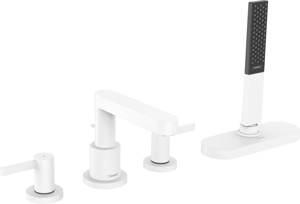 Obrázek HANSGROHE Finoris 4otvorová baterie na okraj vany s tělesem sBox #76444700 - matná bílá