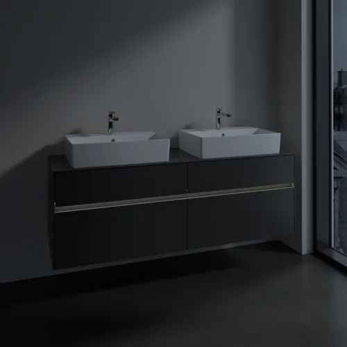 Bild von VILLEROY BOCH Collaro Waschbeckenunterschrank, mit Beleuchtung, 4 Auszüge, 1600 x 548 x 500 mm, Graphite / Graphite #C137B0VR