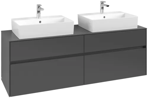Bild von VILLEROY BOCH Collaro Waschbeckenunterschrank, mit Beleuchtung, 4 Auszüge, 1600 x 548 x 500 mm, Graphite / Graphite #C137B0VR
