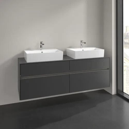Bild von VILLEROY BOCH Collaro Waschbeckenunterschrank, mit Beleuchtung, 4 Auszüge, 1600 x 548 x 500 mm, Graphite / Graphite #C137B0VR