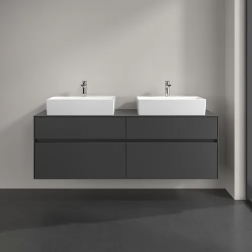 Bild von VILLEROY BOCH Collaro Waschbeckenunterschrank, mit Beleuchtung, 4 Auszüge, 1600 x 548 x 500 mm, Graphite / Graphite #C137B0VR