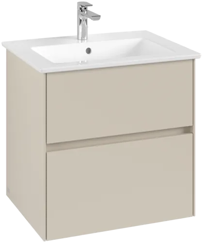 Obrázek VILLEROY BOCH Toaletní skříňka Collaro, s osvětlením, 2 výsuvy, 611 x 610 x 480 mm, kašmírově šedá #C143B0VN