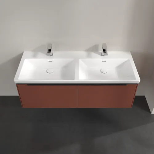 Bild von VILLEROY BOCH Subway 3.0 Waschbeckenunterschrank, 2 Auszüge, 1272 x 429 x 478 mm, Wine Red #C56701AH