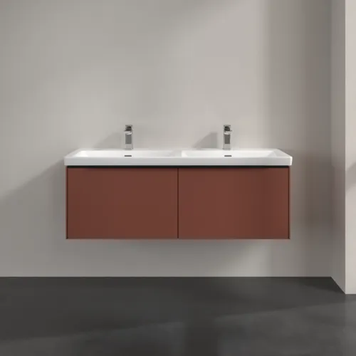 Bild von VILLEROY BOCH Subway 3.0 Waschbeckenunterschrank, 2 Auszüge, 1272 x 429 x 478 mm, Wine Red #C56701AH