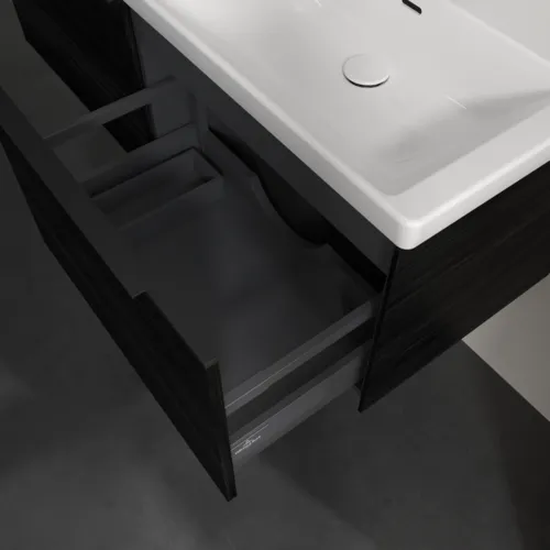Bild von VILLEROY BOCH Subway 3.0 Waschbeckenunterschrank, 2 Auszüge, 1272 x 429 x 478 mm, Black Oak #C56701AB