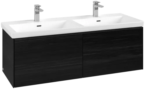 Bild von VILLEROY BOCH Subway 3.0 Waschbeckenunterschrank, 2 Auszüge, 1272 x 429 x 478 mm, Black Oak #C56701AB