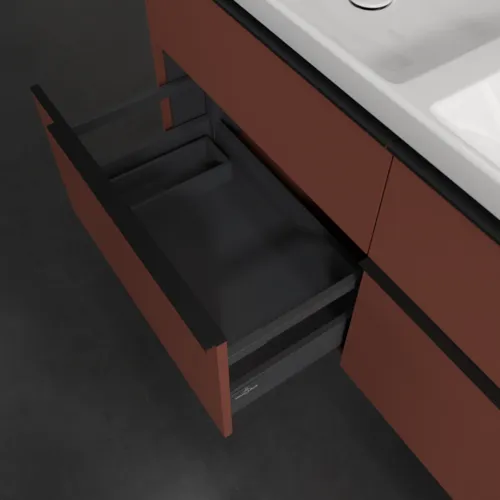 Bild von VILLEROY BOCH Subway 3.0 Waschbeckenunterschrank, 4 Auszüge, 1272 x 576 x 478 mm, Wine Red #C56801AH
