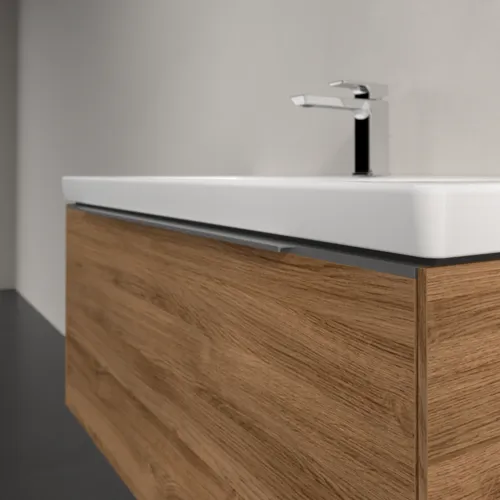 Bild von VILLEROY BOCH Subway 3.0 Waschbeckenunterschrank, mit Beleuchtung, 1 Auszug, 973 x 429 x 478 mm, Kansas Oak #C569L0RH