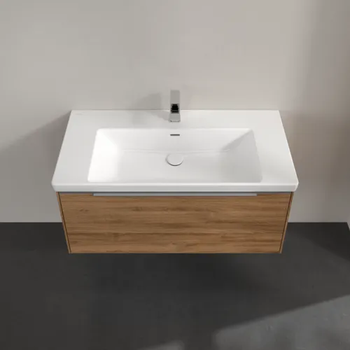 Bild von VILLEROY BOCH Subway 3.0 Waschbeckenunterschrank, mit Beleuchtung, 1 Auszug, 973 x 429 x 478 mm, Kansas Oak #C569L0RH