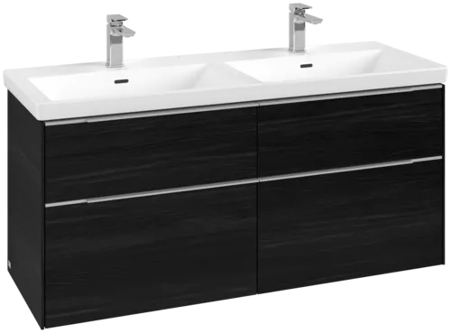 Bild von VILLEROY BOCH Subway 3.0 Waschbeckenunterschrank, 4 Auszüge, 1272 x 576 x 478 mm, Black Oak #C56800AB