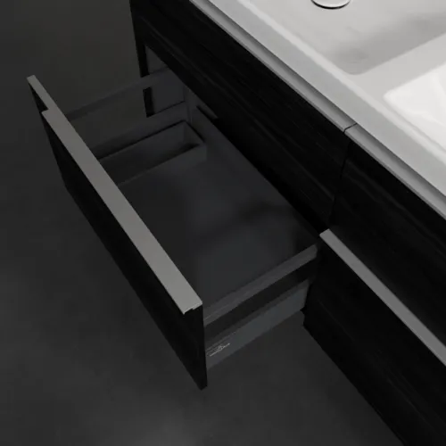 Bild von VILLEROY BOCH Subway 3.0 Waschbeckenunterschrank, 4 Auszüge, 1272 x 576 x 478 mm, Black Oak #C56800AB