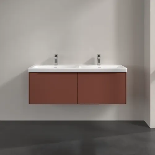Bild von VILLEROY BOCH Subway 3.0 Waschbeckenunterschrank, 2 Auszüge, 1272 x 429 x 478 mm, Wine Red #C56702AH