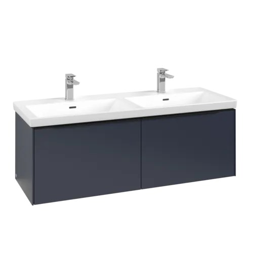 Bild von VILLEROY BOCH Subway 3.0 Waschbeckenunterschrank, mit Beleuchtung, 2 Auszüge, 1272 x 429 x 478 mm, Marine Blue #C567L1VQ
