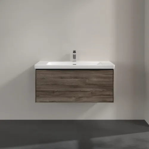 Bild von VILLEROY BOCH Subway 3.0 Waschbeckenunterschrank, 1 Auszug, 973 x 429 x 478 mm, Stone Oak #C56901RK