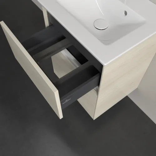 Bild von VILLEROY BOCH Collaro Waschbeckenunterschrank, mit Beleuchtung, 2 Auszüge, 472 x 610 x 404 mm, White Oak #C141B0AA
